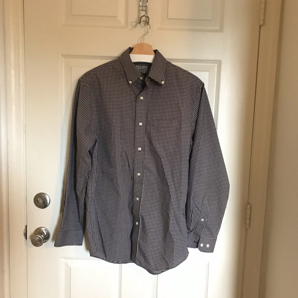 L.L. Bean Wrinkle Resistant Plaid Button-Down